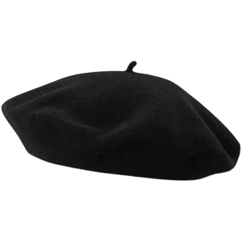 Beret French Wool - Klassieke wollen baret voor dames, effen