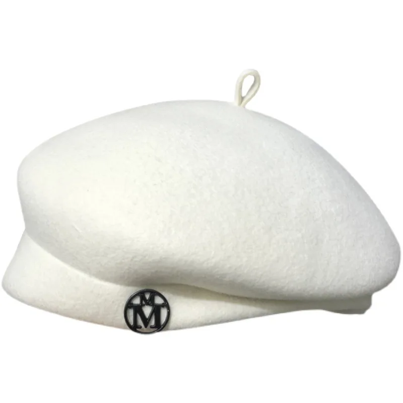Beret French Wool - Witte wollen baret voor dames -