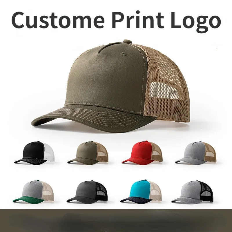 Trucker Cap Mesh - 2024 Bedrukt Logo Micro-Gebogen Rand Mesh