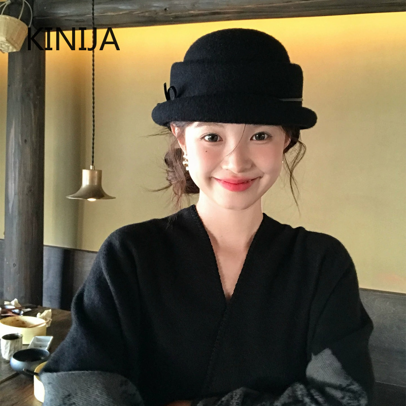 Beret French Wool - Hepburn-stijl wollen hoed, baret, damesmodel, winterhoed
