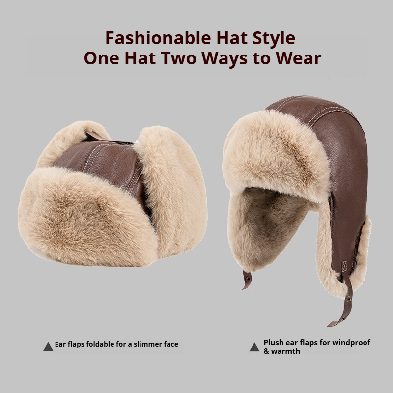 Heren Winter Warme PU Lederen  - Winter Trapper Hat recensie en prijs